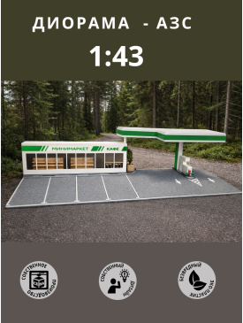 Диорама для хранения моделей автомобилей 1/43